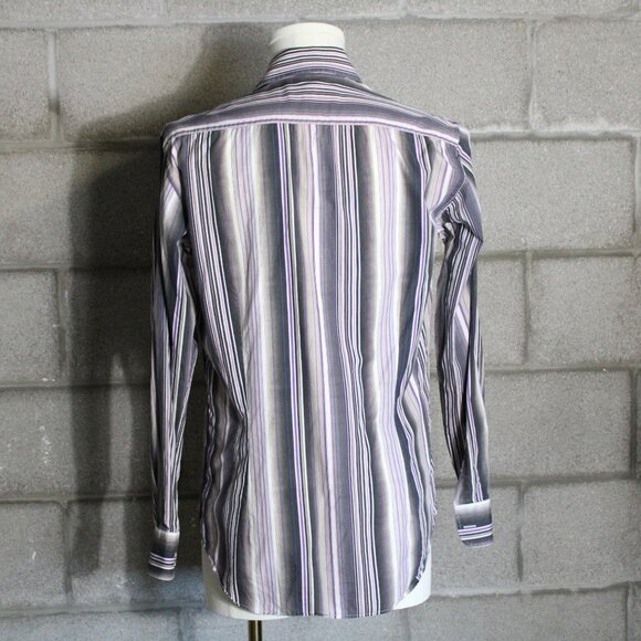 ETRO SZ M Cotton Striped LS Men's Button Up Dress Shirt - Picture 3 of 6